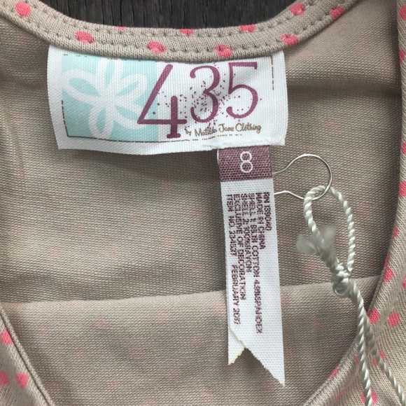 Matilda Jane pink polka dot girl’s top tank - Picture 4 of 7